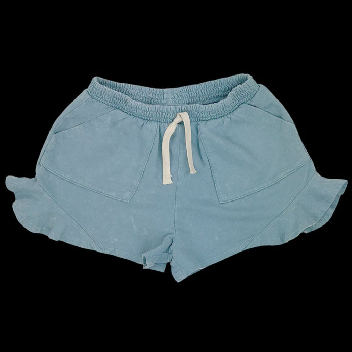 Tiny Whales - Blue Bird Butterfly Shorts - Mineral Denim