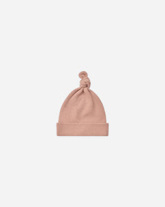 Quincy Mae - Waffle Knotted Baby Hat - Rose