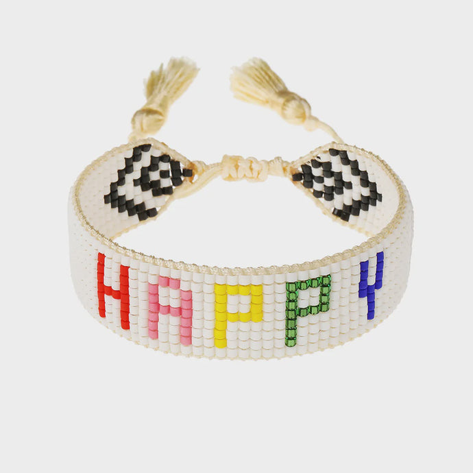 Hart - Rainbow HAPPY Beaded Bracelet
