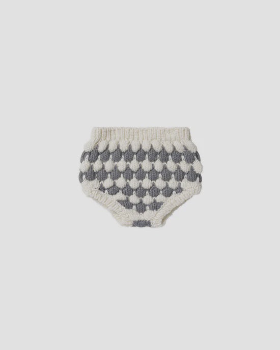 Rylee + Cru - Slate Stripe Knit Bloomer - Natural-Slate