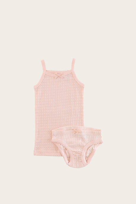 Jamie Kay - Organic Pointelle Underwear Set - Peach