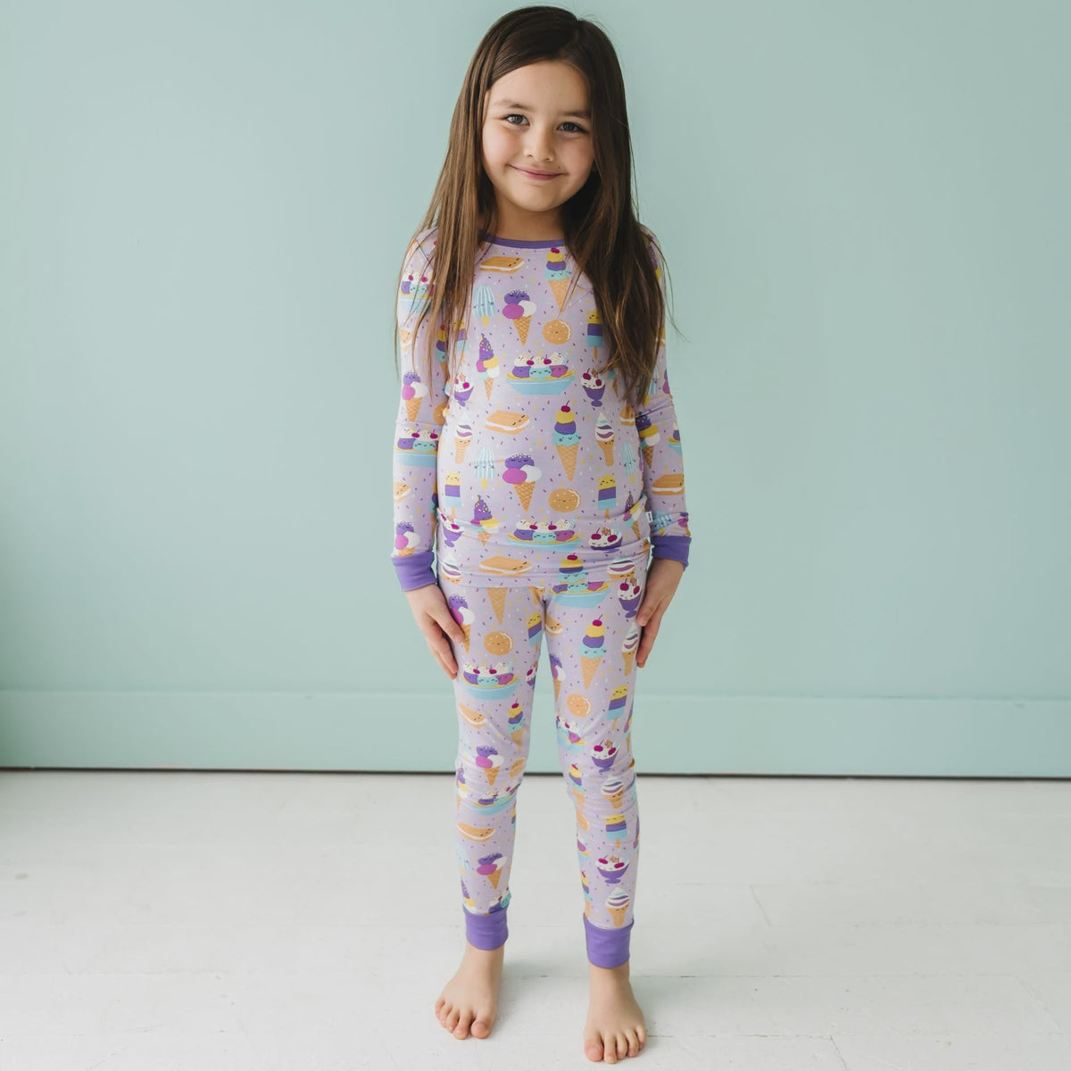 Pyjama deux-pièces crème à motif de biscuits en jersey extensible, enfant -  Souris Mini – Souris Mini