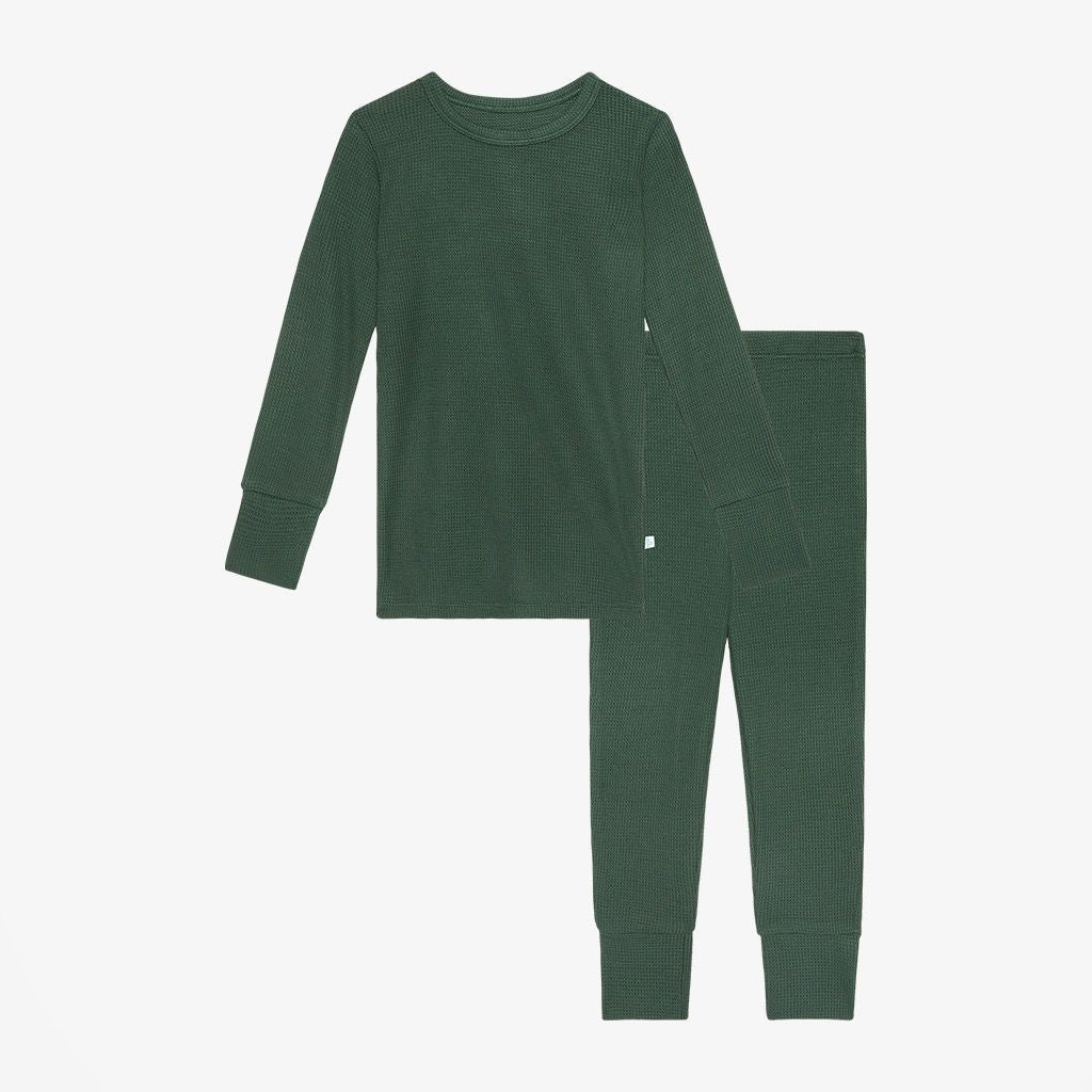 Posh Peanut - Solid Ribbed - Pine - Long Sleeve Pajama – Jack + Emmy