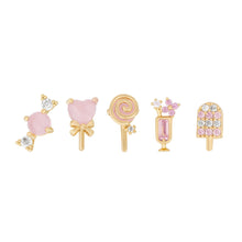 Load image into Gallery viewer, Girls Crew - Sweet Tooth Earring Set - Gold or Rose Gold