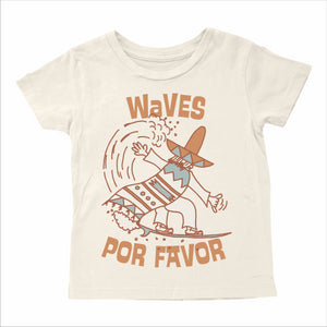 Tiny Whales - Waves Por Favor Tee - Natural