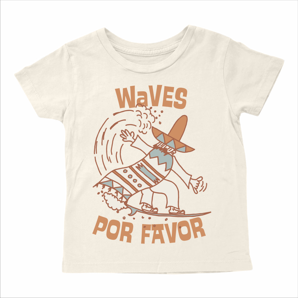 Tiny Whales - Waves Por Favor Tee - Natural