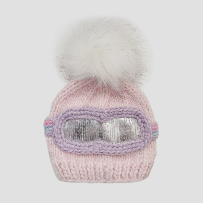 The Blueberry Hill - Ski Goggle Hat -  Baby Pink