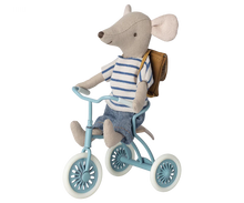 Load image into Gallery viewer, Maileg - Abri a Tricycle, Mouse - Petrol blue
