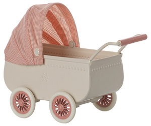 Maileg - Pram, Mouse - Coral