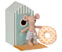 Load image into Gallery viewer, Maileg - Beach Mice, Little Brother in Cabin de Plage