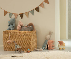 Maileg - Safari Friends, Hippo with Skirt, Small - Soft Rose