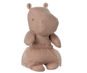 Maileg - Safari Friends, Hippo with Skirt, Small - Soft Rose