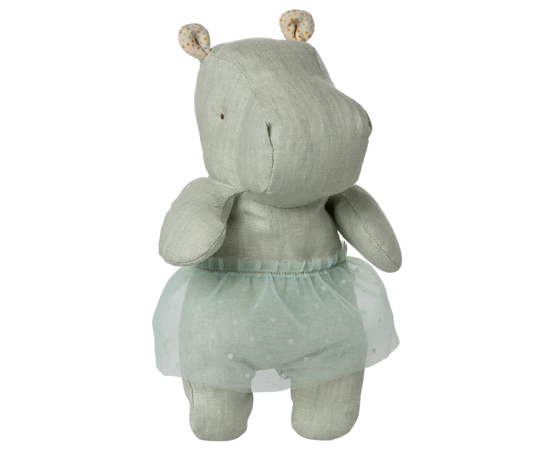 Maileg - Safari Friends, Hippo with Skirt, Small - Mint