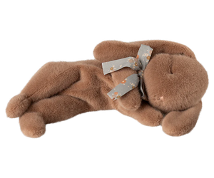 Maileg - Sleeping Bunny Plush, Small - Soft Brown