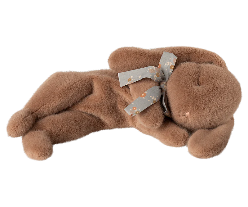 Maileg - Sleeping Bunny Plush, Small - Soft Brown