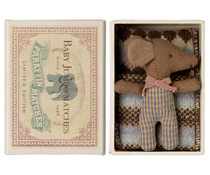 Maileg - Baby Mouse Sleepy Wakey in Matchbox - Girl