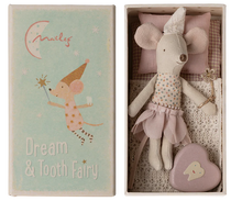 Load image into Gallery viewer, Tooth Fairy Mouse, Little Sister in Matchbox-Polka dot