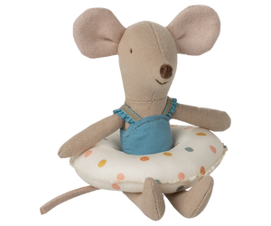 Maileg - Beach Mouse With Float, Little Sister - Multi Dot