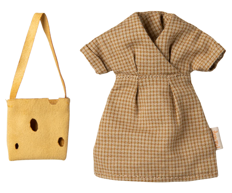 Maileg - Dress and Bag, Mum Mouse