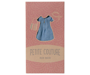 Maileg - Denim Dress and Bag, Mum Mouse
