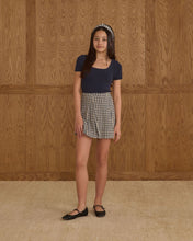 Load image into Gallery viewer, Rylee + Cru - Scallop Tee - Navy /Teen