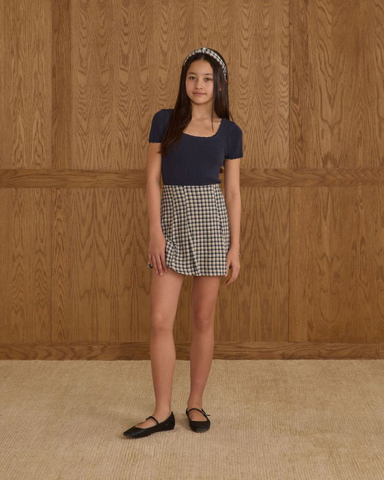 Rylee + Cru - Scallop Tee - Navy /Teen