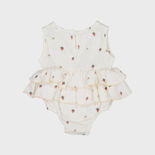 Load image into Gallery viewer, Fin &amp; Vince - Organic Ruffle Onesie - Strawberries