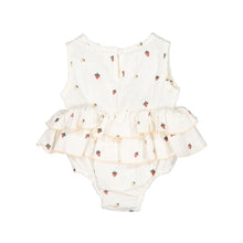 Load image into Gallery viewer, Fin &amp; Vince - Organic Ruffle Onesie - Strawberries