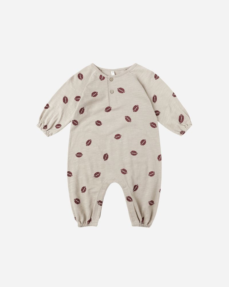 Rylee + Cru - Henley Jumpsuit - Football