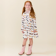 Load image into Gallery viewer, Pink Chicken - Girls Autumn Dress - Horse Breeds