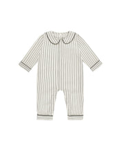 Load image into Gallery viewer, Rylee + Cru - Baby Pajama Romper - Forest Pinstripe