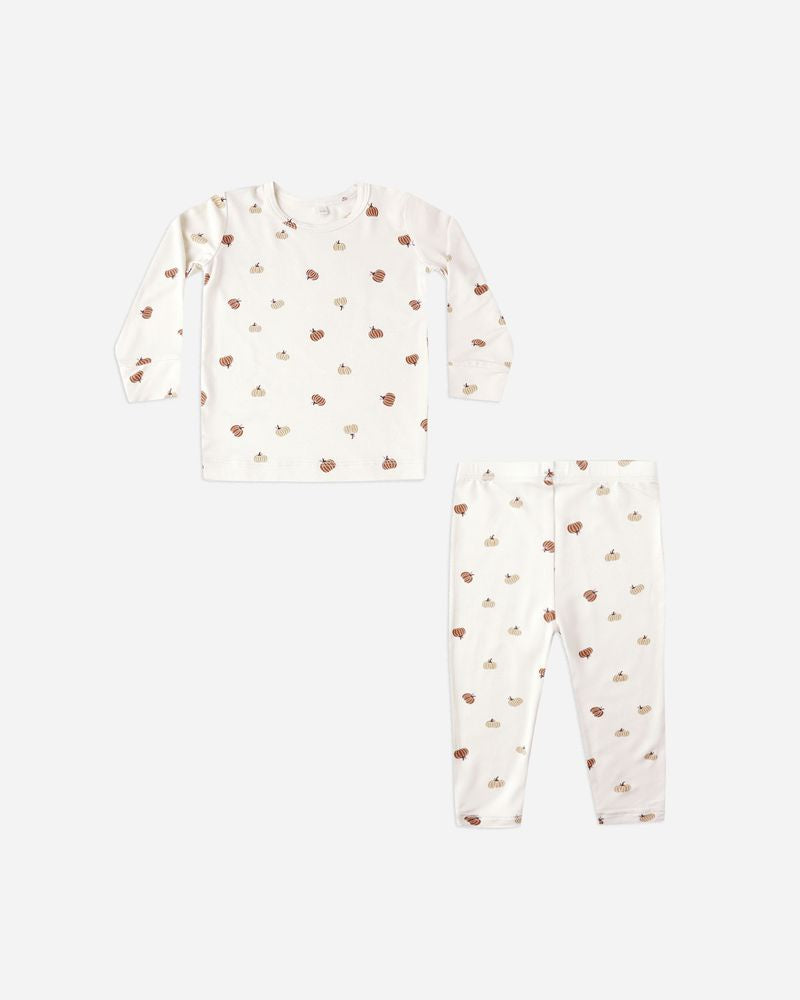 Quincy Mae - Bamboo Pajama Set - Pumpkins