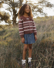 Load image into Gallery viewer, Rylee + Cru - Fair Isle Cardigan - Mulberry Stripe