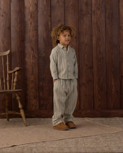 Load image into Gallery viewer, Rylee + Cru - Collared Long Sleeve Shirt - Sage Pinstripe