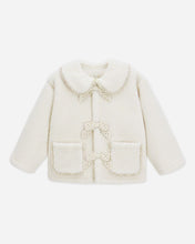 Load image into Gallery viewer, Rylee + Cru - Shearling Collared Coat - Natural