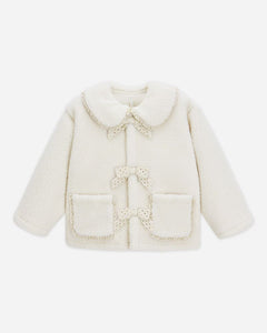 Rylee + Cru - Shearling Collared Coat - Natural