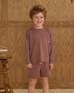 Rylee + Cru - Long Sleeve Pocket Tee - Burgundy