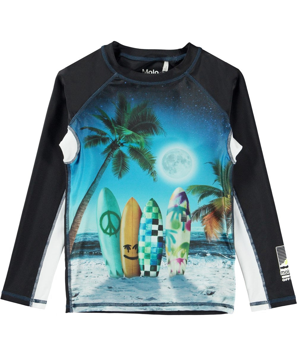 Molo - Neptune LS Rash Guard - Sunset Surfer