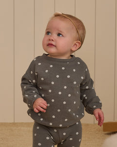 Rylee + Cru - Spongey Knit Set - Forest Polka Dot