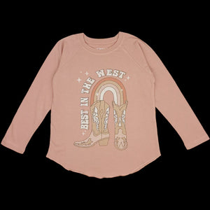 Tiny Whales - Best in The West - Girls Raglan