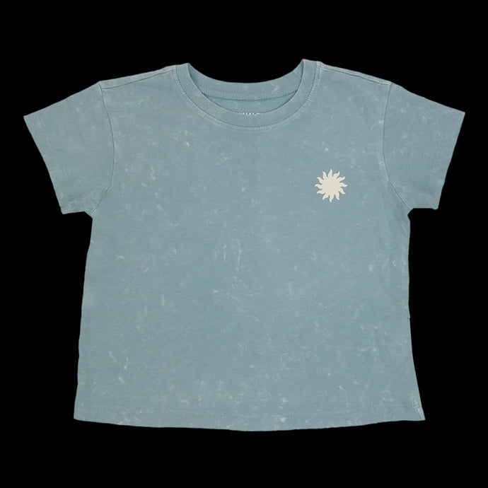 Tiny Whales - Blue Bird Boxy Tee - Mineral Denim