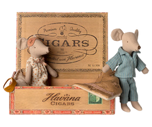 Load image into Gallery viewer, Mum &amp; Dad Mice in Cigar Box