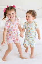 Load image into Gallery viewer, Caden Lane - Two Piece Short Pajama Set - Poolside Pups Blue