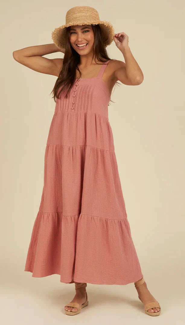 Rylee + Cru - Women's Colbie Maxi Dress - Lipstick