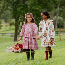 Load image into Gallery viewer, Pink Chicken - Maribelle Dress - Burgundy Climbing Floral