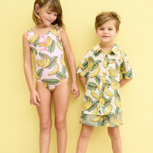 Load image into Gallery viewer, Pink Chicken - Boys Jack Shirt - Banana Leaves