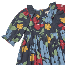 Load image into Gallery viewer, Pink Chicken - Girls Amara Dress - Navy Hibiscus Floral