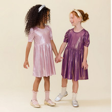 Load image into Gallery viewer, Pink Chicken - Girls Lame Laurie Dress - Deep Purple