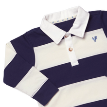 Load image into Gallery viewer, Pink Chicken - Boys Albert Rugby Shirt - Navy White