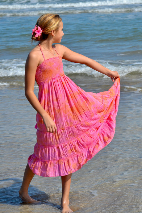 Tiare Hawaii - Girls Bellini Dress - Flamingo Pink